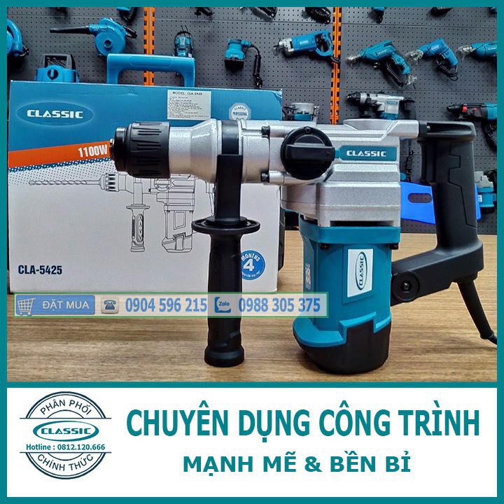 Máy khoan đục bê tông CLASSIC 1100W mã CLA-5425( chuyên dụng gia đình )