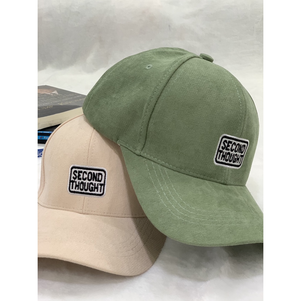 Mũ lưỡi trai nam nữ thêu chữ second though form unisex MS001 phong cách Ulzzang Thời trang PONIVA siêu hot