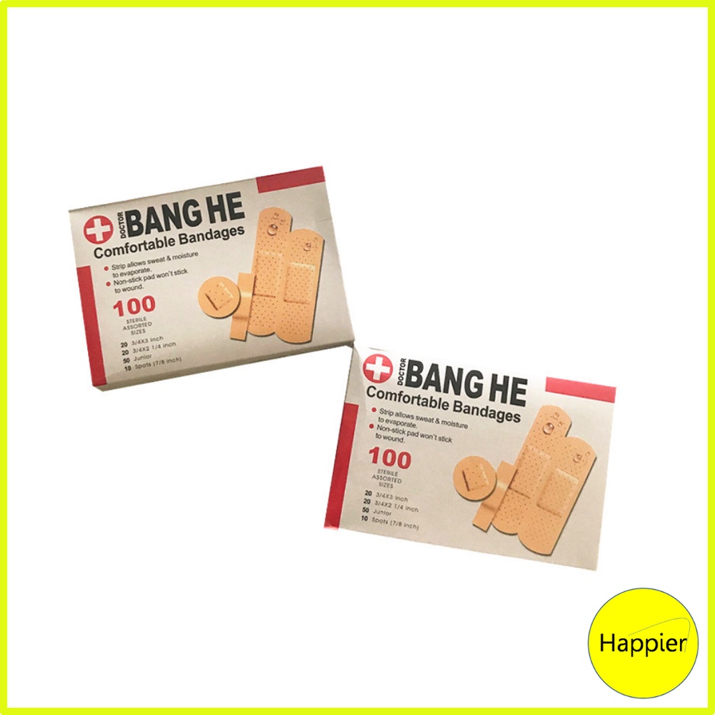 Băng Keo Cá Nhân Nhiều Kích Cỡ Hộp 100 Miếng