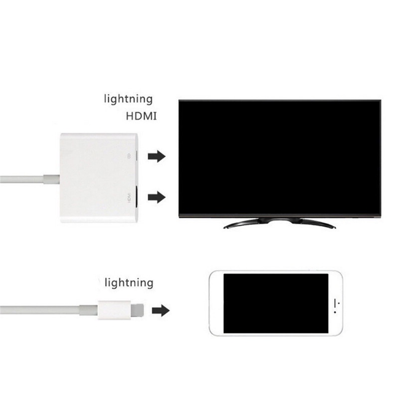Cáp Chuyển Đổi 8-pin Sang Hdmi Cho Iphone 8 7 X Apple