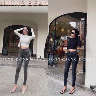 Quần jean nữ lưng cao co dãn