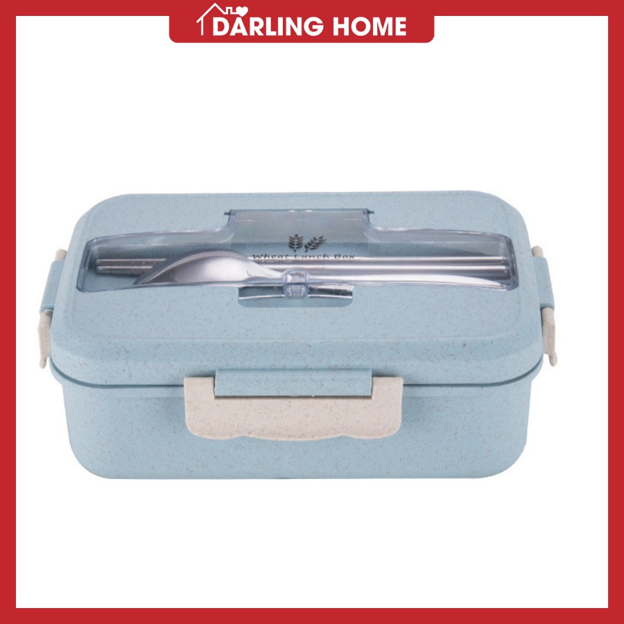 Hộp Cơm Lúa Mạch 3 Ngăn Văn Phòng Giữ Nhiệt Dễ Thương