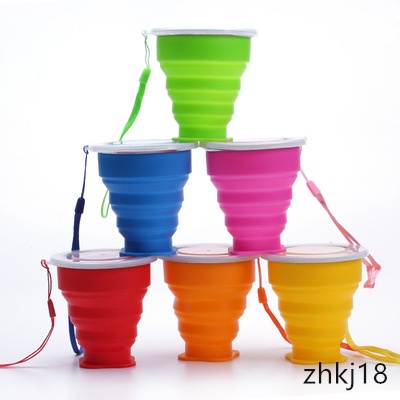 Cốc silicone Có Thể Thu Gọn Thiết Kế Nhỏ Gọn 6 Màu Tiện Dụng