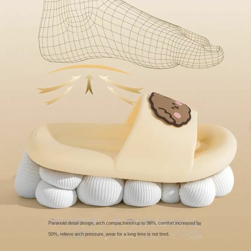 Dép Đi Trong Nhà Đế Dày Chống Trượt Phong Cách Hàn Quốc Thời Trang Mùa Hè Cho Nữ