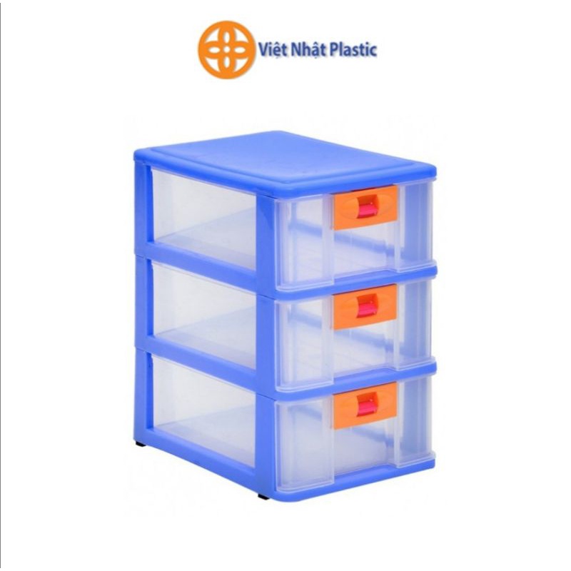 Tủ nhựa mini 3 - 4 - 5 tầng Việt Nhật. Kích thước: 3 tầng: 26x18x25 cm - 4 tầng: 26x18x32 cm  -  5 tầng: 26x18x41 cm