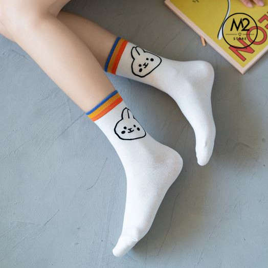Tất Nữ Cổ Cao Họa Tiết Thỏ Đáng Yêu TNG08