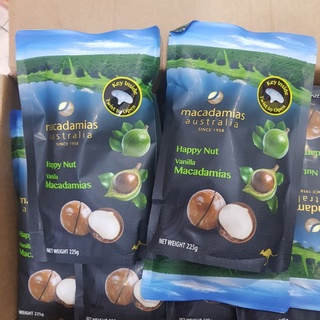 Hạt Macca Úc nguyên vỏ cao cấp - Macadamias Australia HappyNut 225g