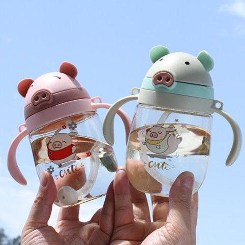 Bình Tập Uống Nước Cho Bé, Bình Nước Có Van Chống Sặc Cho Bé Có Ống Hút 250ml Nhiều Mẫu BN19