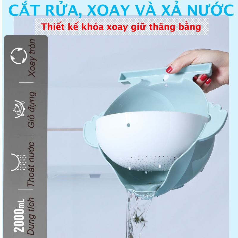 Bộ dụng cụ bào nạo cắt rau củ quả đa năng kiêm rổ đựng SAGOKER, mã BCR105