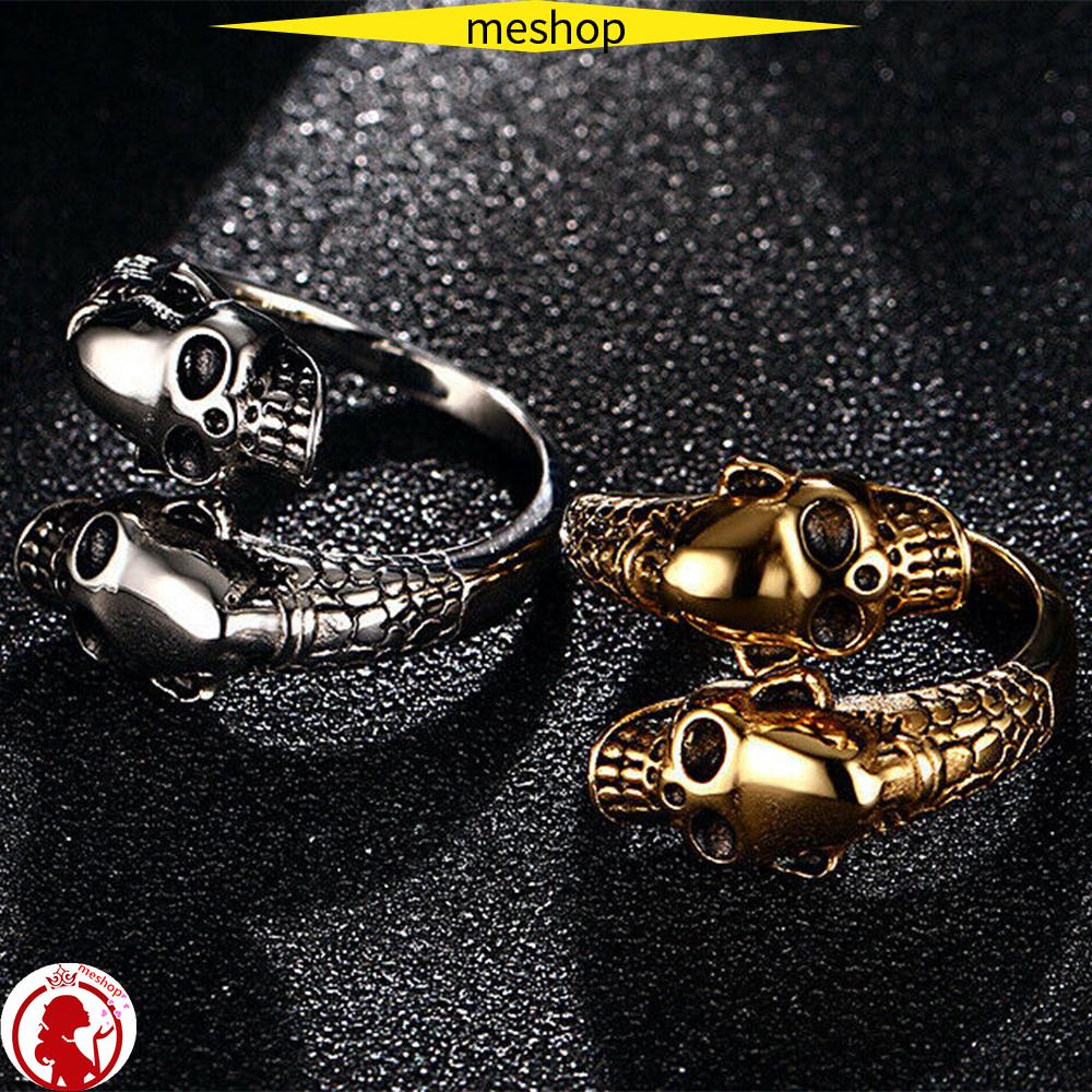 ROCK Nhẫn Hình Đầu Lâu Phong Cách Cổ Điển Cho Nam Giới