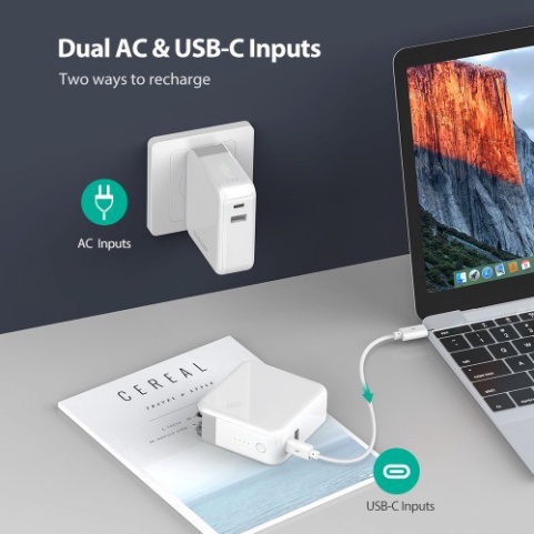 Pin Sạc Dự Phòng RAVPower 5000mAh RP-PB101 Tích Hợp USB Type-C In/Out - Bảo Hành 12 Tháng