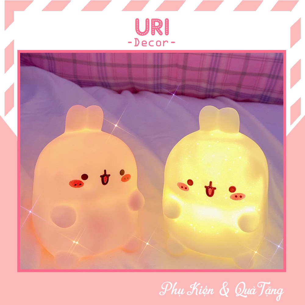 Đèn ngủ led mini để bàn trang trí decor phòng hình thỏ Molang ♥️ URI DECOR ♥️