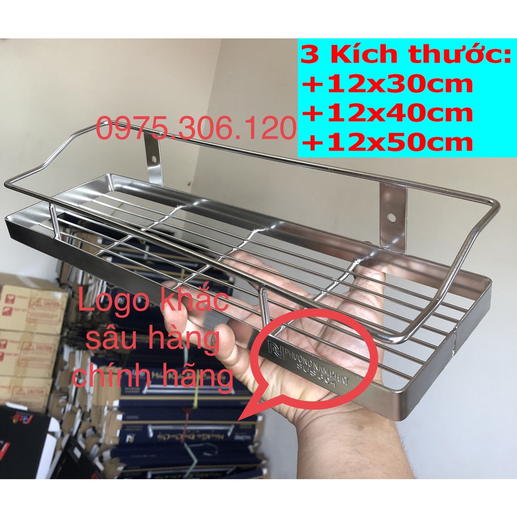 [HÀNG THƯƠNG HIỆU] Kệ gia vị trong nhà bếp đựng gia vị 1 tầng 100% INOX 304 HÀNG ĐẶT XƯỞNG KỆ THẲNG LƯỚI 1 TẦNG