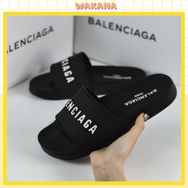 Dép balenciaga nữ quai ngang trắng hồng unisex hàng hottrend 2022 WAKANA BL012