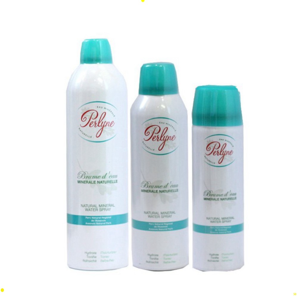 Xịt khoáng nền giữ lớp trang điểm khóa phấn, xịt dưỡng da giàu khoáng chất perlyne natural mineral water spray vxc