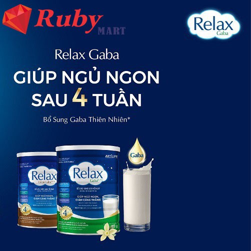[Date T8/24] Sữa Bột Arti Relax Gaba cải thiện chứng mất ngủ Hương Vani