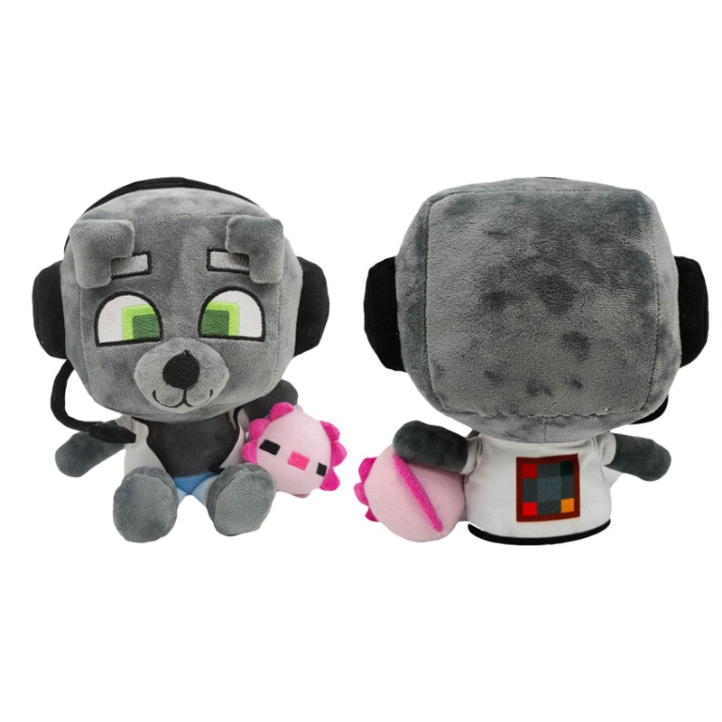 Búp Bê Nhồi Bông Hình Sói Xám 25CM Phát Sáng Trong Đêm Cho Bé