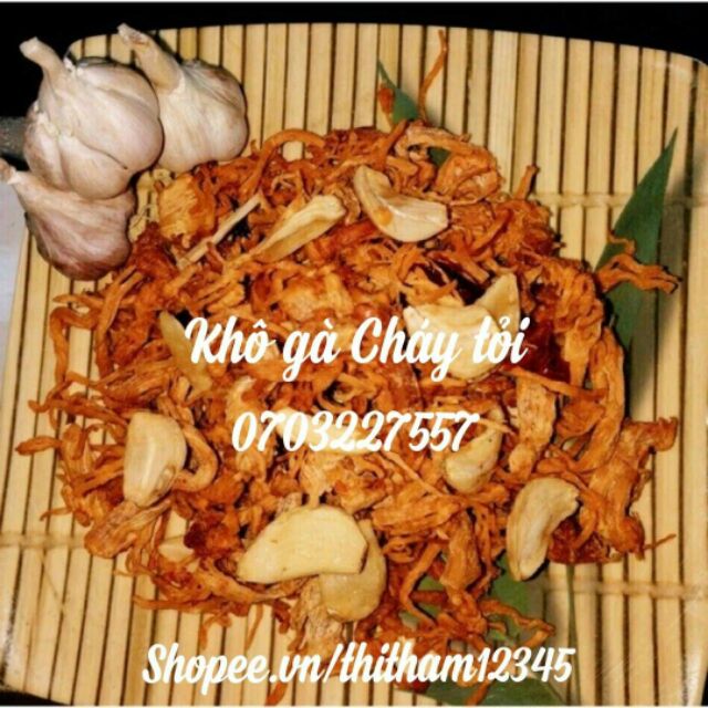 ( MIỄN SHIP Ở HCM) 1KG Khô gà cháy tỏi/ bơ tỏi siêu ngon, siêu rẻ, chất lượng( sấy tỏi/ dạo/ chất/ đặc sản việt)