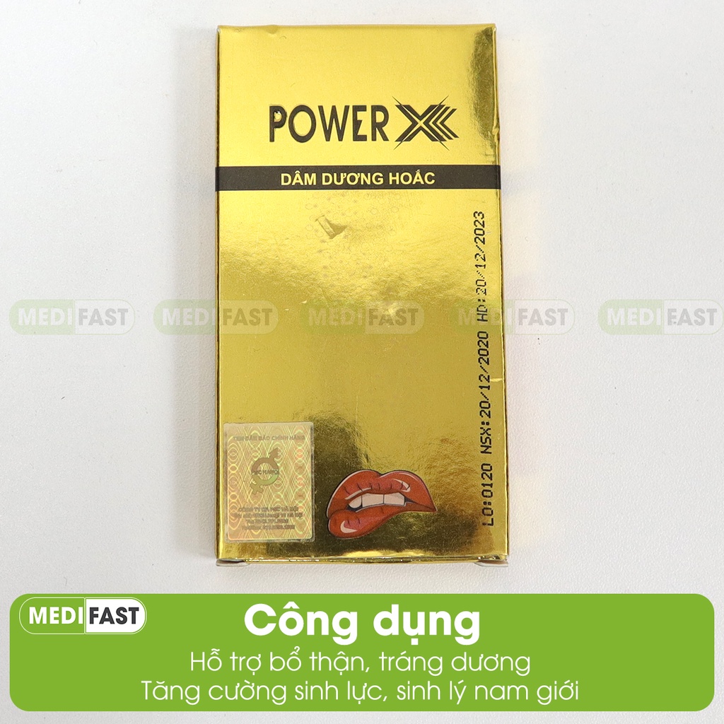 Viên Sủi Power X  tăng cường sinh lý nam giới - bổ thận tráng dương - Hộp 2 viên