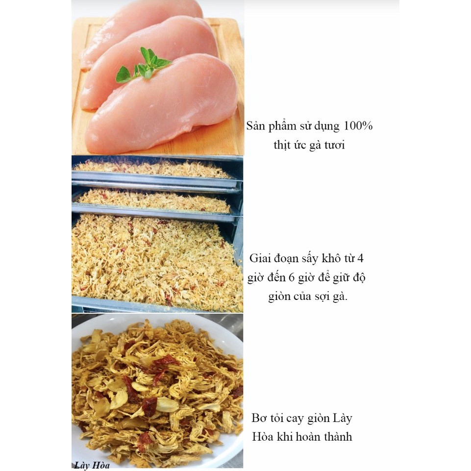 2KG khô Gà Bơ Tỏi cay Lày Hòa