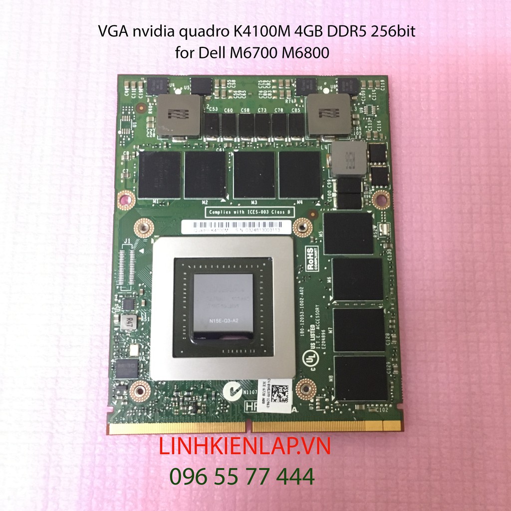 VGA nvidia quadro K4100M laptop dell precision M6700 M6800 M7710 M7720 vga card