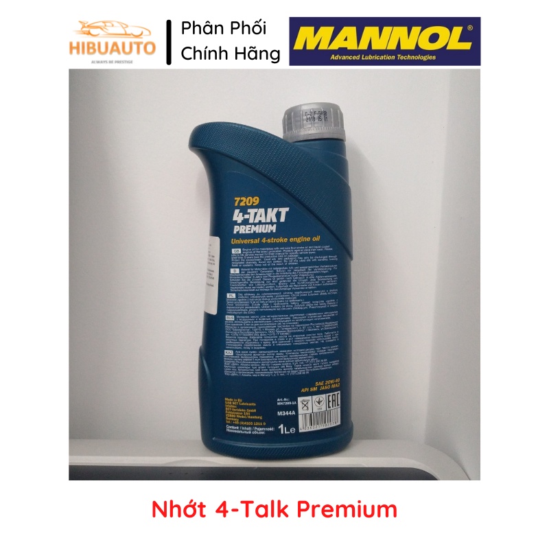 Nhớt MANNOL 4-Talk Premium 7209 1L - Hàng Nhập Khẩu Chính Hãng Từ Đức