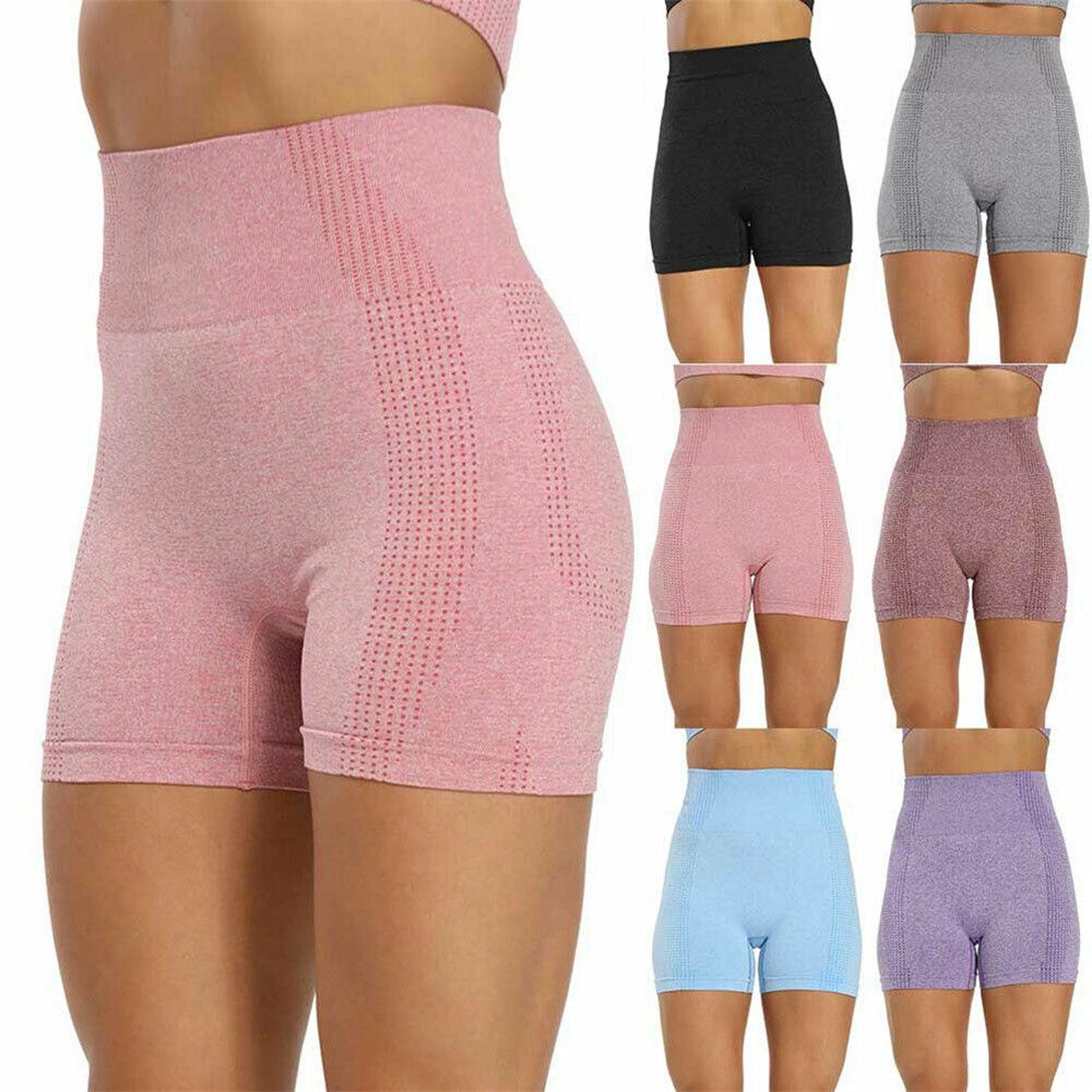 BEAUTY Female Shorts Push Up Leggings Yoga Pants Women Gym Fitness Seamless Slim Workout High Waist Running/Multicolor