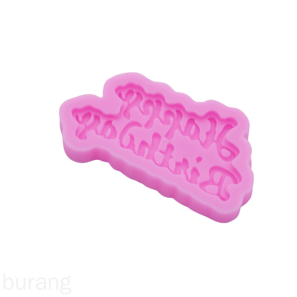 Khuôn silicon họa tiết Happy Birthday 3D làm bánh/socola độc đáo