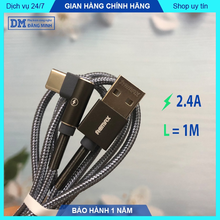 Dây sạc Samsung chính hãng RC-119a 119m dây sạc Type-C cho gamer sạc nhanh 2.4A có lò xo chống gẫy – DMtech