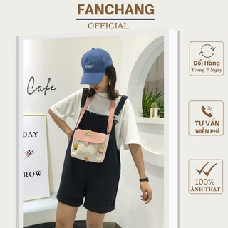 Túi vải đeo chéo nữ,túi đeo chéo đi học mini siêu dễ thương FANCHANG