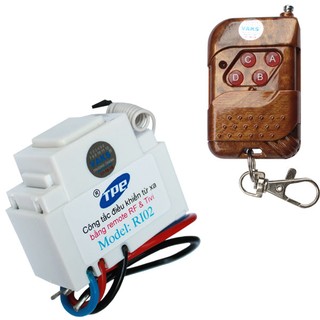 Bộ 1 công tắc điều khiển từ xa IR-RF TPE RI02+ 01 Remote 4 nút - lắp mặt panasonic