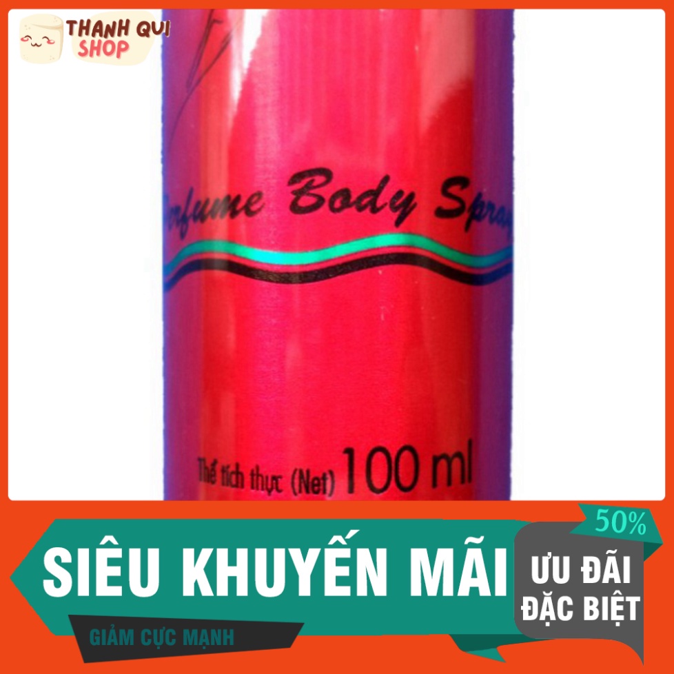 Combo 2 Xịt Toàn Thân Nữ, Hương Thơm Quyến Rủ, Giữ Mùi Lâu Familiar 100ml -THANHQUI SHOP
