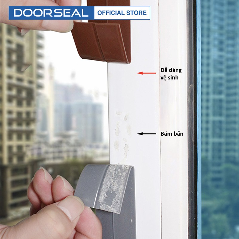 2 Mét Ron Chân Cửa Cao Su DOORSEAL Dán Chống Bụi, Côn Trùng, 25 35 45 60 110mm