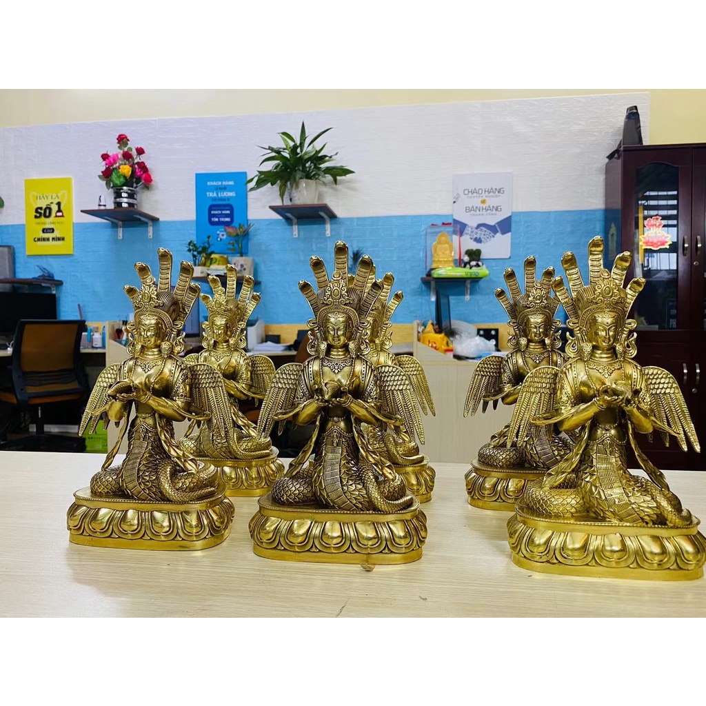 [PBMC]Tượng Naga đồng TB 25cm (Pho)