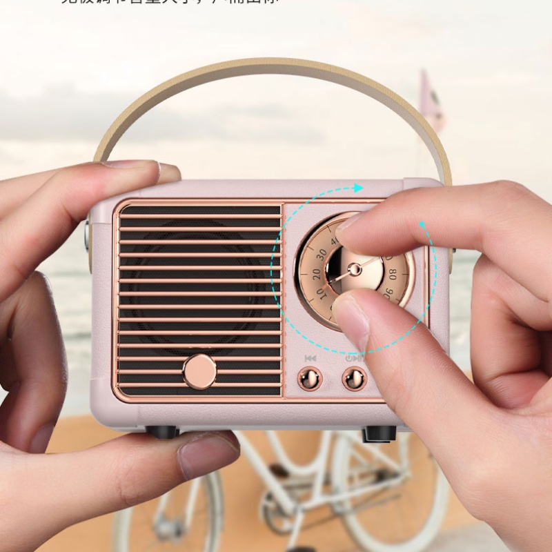 Loa Bluetooth Không Dây Phong Cách Retro, Nhỏ Gọn, Decor Phòng, Âm Thanh Sống Động