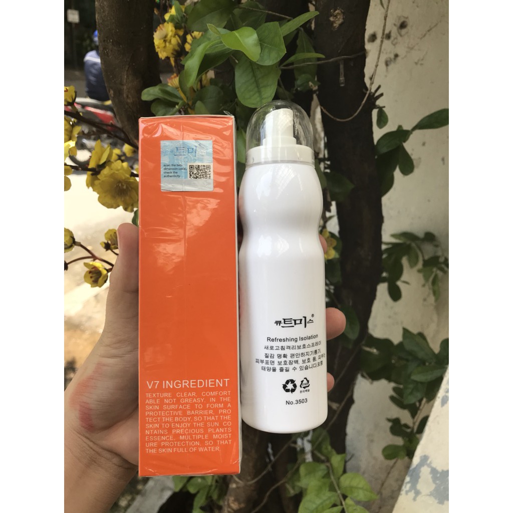 Kem Chống Nắng Toàn Thân Dưỡng Trắng Da Dạng Xịt SUN SCREEN V7