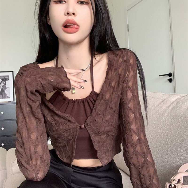 COZOK Áo Khoác Cardigan Tay Dài Chống Nắng Thời Trang Cho Nữ
