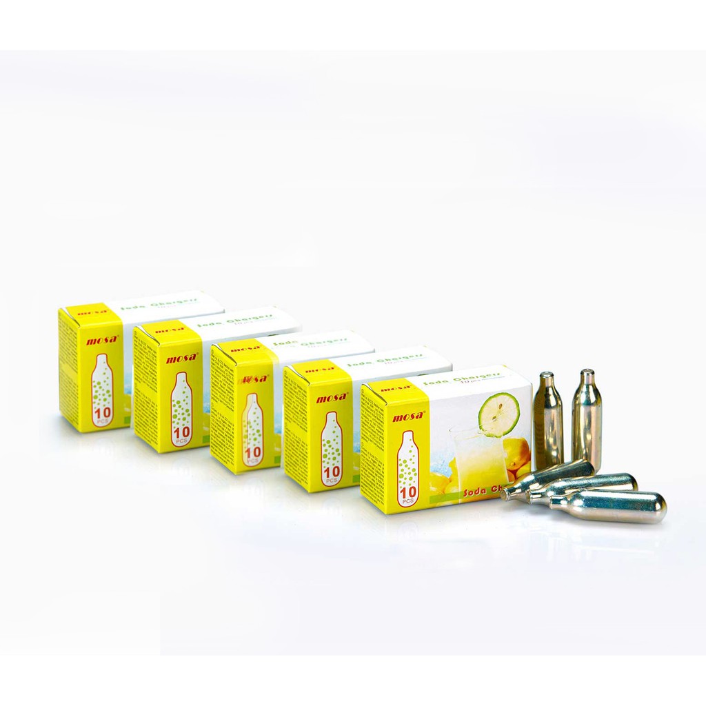 Gas soda MOSA CO2 Soda Chargers - COMBO 5 hộp