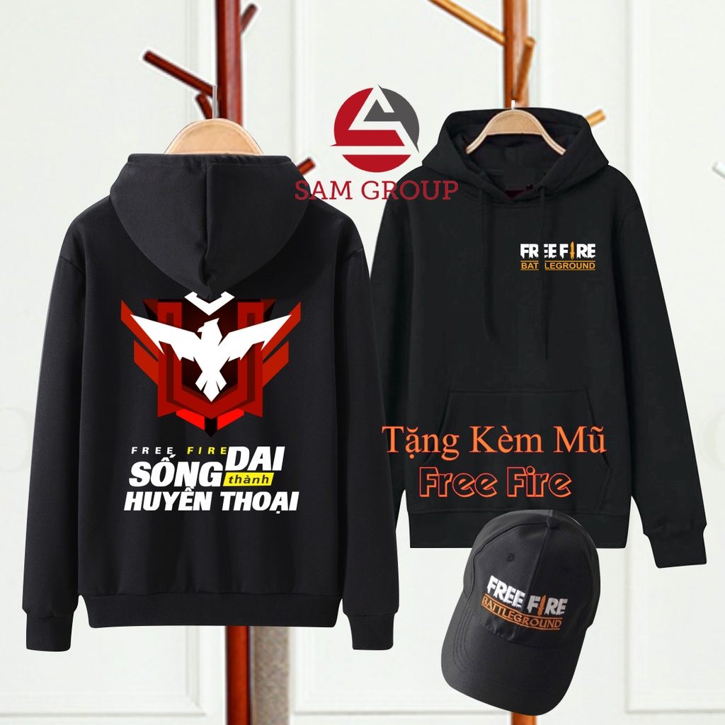 Áo hoodie Free Fire Rank Huyền Thoại [ TẶNG KÈM 1 NÓN ] cực hot các bạn trẻ cực mê