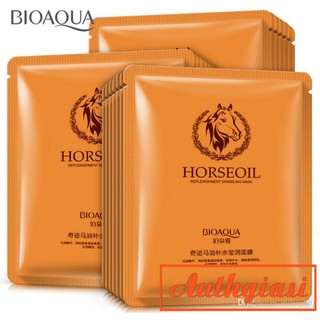 Mask Bioaqua Horse Oil mặt nạ dưỡng da từ tinh dầu ngựa chống lão hóa, tái tạo da 30g