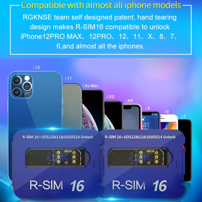 Thẻ SIM Điện Thoại 5G Mở Khóa Cho iPhone13 13PRO 13mini 12 11 R-SIM16