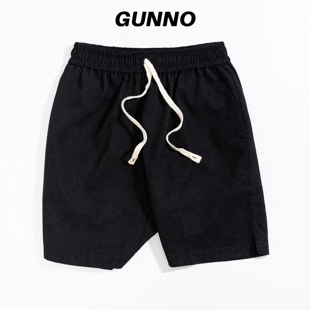 Quần Short Nhung Tăm Nam GUNNO 5 Màu Trẻ Trung, Cá Tính