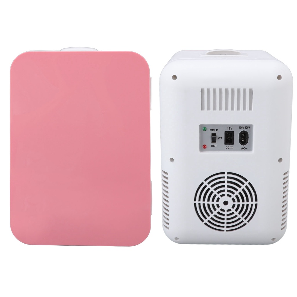 Tủ Lạnh Mini 8L 110V Đa Năng Màu Hồng Dùng Cho Xe Hơi / Nhà Ở / Xe Hơi