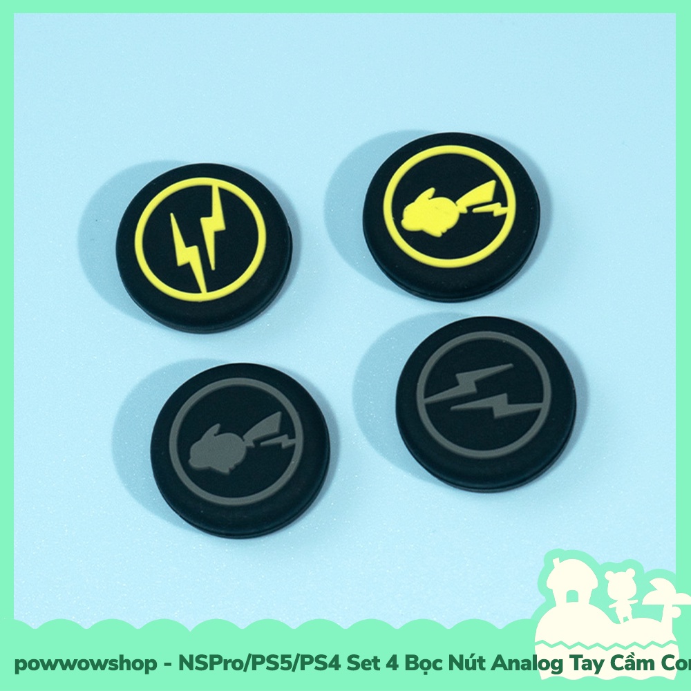 [Sẵn VN - Hỏa Tốc] NSPro/PS4/PS5 Set 4 Bọc Nút Cần Xoay Analog Cho Tay Cầm Controller Running Dark Pika