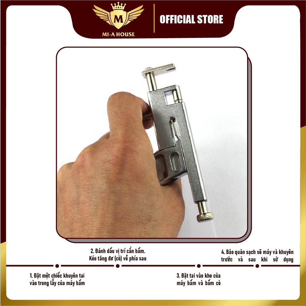 Máy bấm lỗ tai kim loại kèm 98 khuyên - dụng cụ xỏ khuyên tai chuyên nghiệp cho các tiệm nail spa - súng bắn lỗ tai rẻ