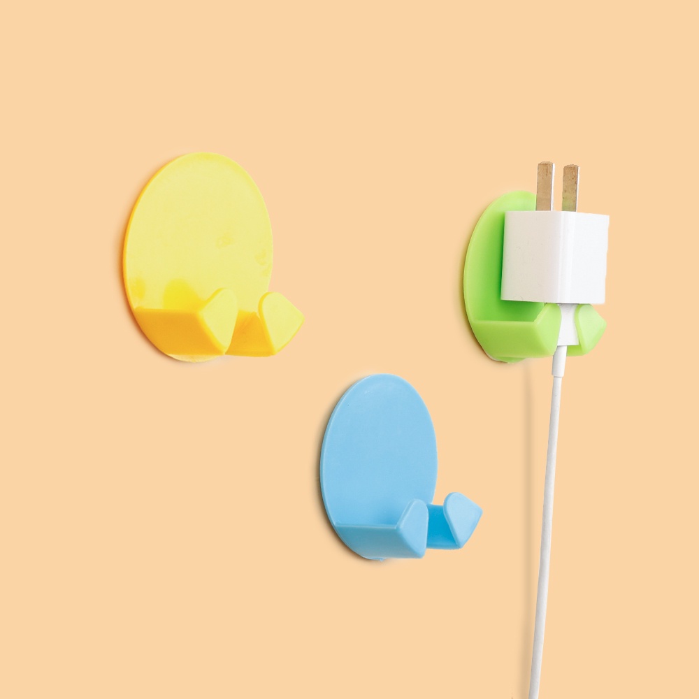 Set 2 Móc Treo Ổ Cắm Điện Gắn Tường Bằng Nhựa Không Cần Khoan Họa Tiết Hoạt Hình Dễ Thương Đa Năng Tiết Kiệm Không Gian Trang Trí Nhà Ở/Văn Phòng