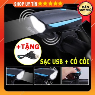 Đèn còi xe đạp thể thao sạc usb