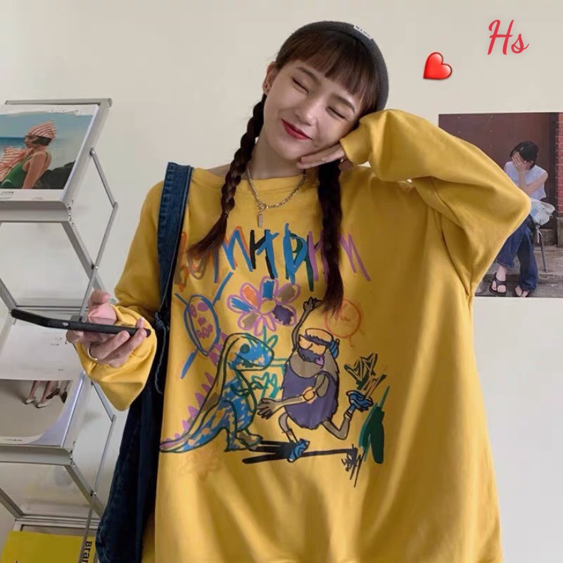 Áo sweater in khủng long bom MEMN 581