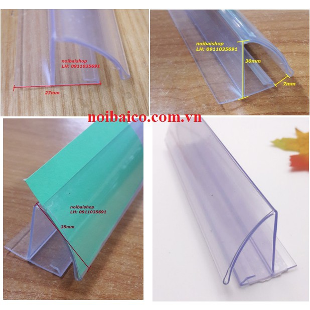 Nẹp cài giá siêu thị. Nẹp cài giá hình tam giác. Nẹp nhựa siêu thị