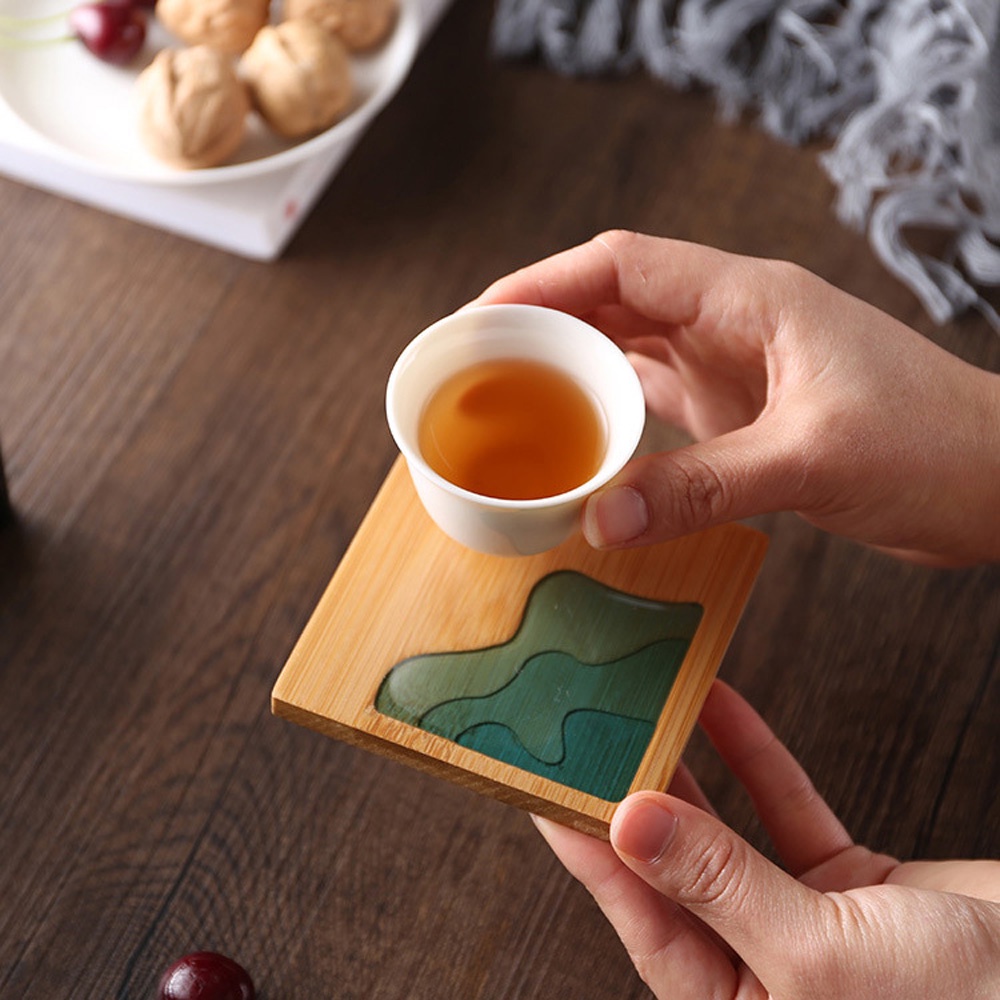 Tấm Lót Cốc Chống Thấm Nước Phong Cách Trung Hoa Độc Đáo Trang Trí Nhà Cửa